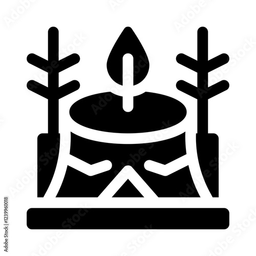 Deforested Land glyph icon