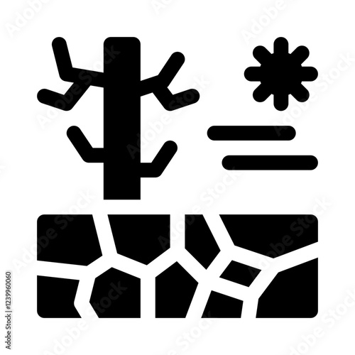 Drought glyph icon