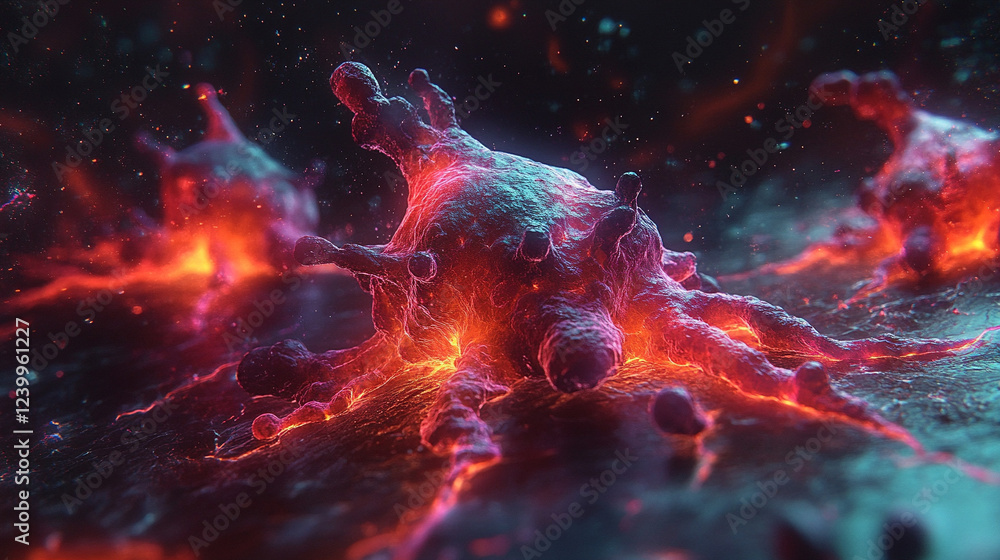 Stunning 3D render of neurons showcasing intricate nerve cell networks. Vibrant colors highlight neural connections, symbolizing complexity, cognition, and the vastness of the human mind.
Stunning 3D render of neurons showcasing intricate nerve cell networks. Vibrant colors highlight neural connections, symbolizing complexity, cognition, and the vastness of the human mind.