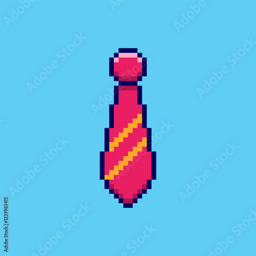 Pixel art Striped Tie game asset design