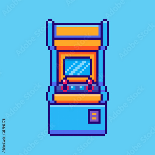 Pixel art arcade machine game asset design