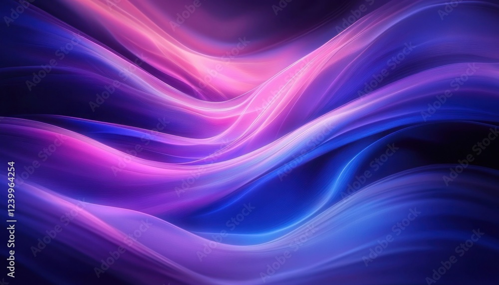Fototapeta premium Purple Blue Flowing Lines Abstract Art