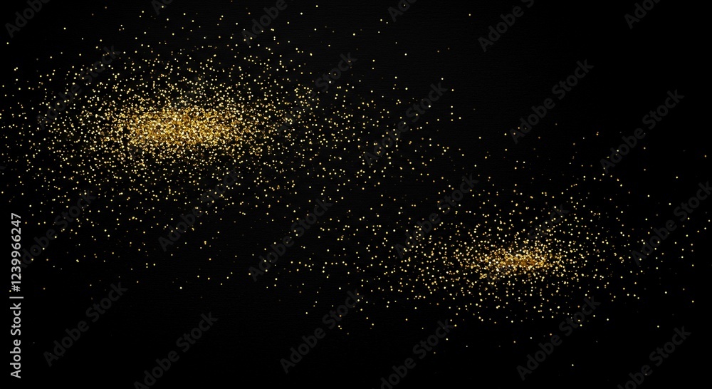 Abstract Gold Glitter on Black Background Festive Sparkle Texture Luxurious Design Element Abstract Gold Glitter on Black Background Festive Sparkle Texture Luxurious Design Element
