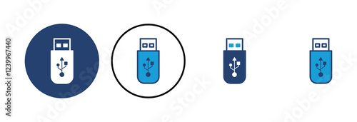 Usb icon vector. Flash disk icon vector