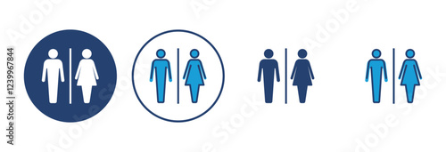 Toilet icon vector. restrooms icon vector. bathroom sign. wc, lavatory