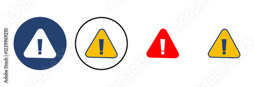 Exclamation danger sign. attention sign icon. Hazard warning attention sign