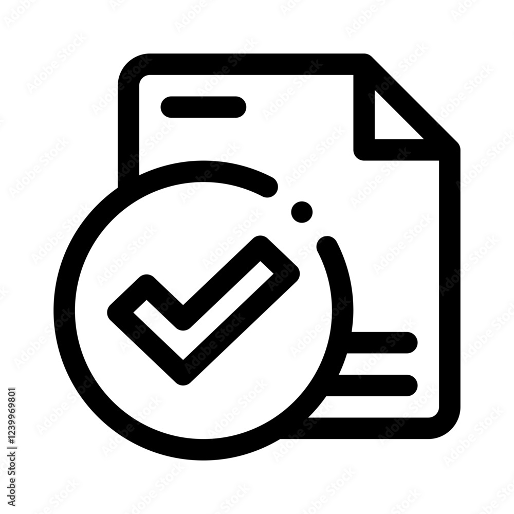 Checkmark line icon