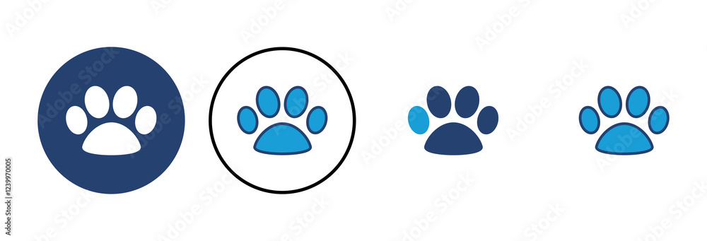 Paw icon vector. paw print icon vector. dog or cat paw Paw icon vector. paw print icon vector. dog or cat paw