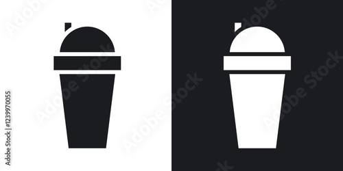 Shaker cup Icons vectors set for web designs in black colors