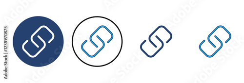 Link icon vector. Hyperlink chain symbol.