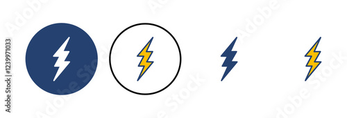 Lightning icon vector. electric icon vector. power icon. energy sign
