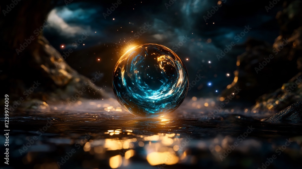 Mystical Orb: A Digital Fantasy Landscape Mystical Orb: A Digital Fantasy Landscape