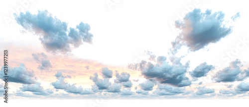 Fototapeta Naklejka Na Ścianę i Meble -  PNG Evening pastel sky clouds panoramic panorama.