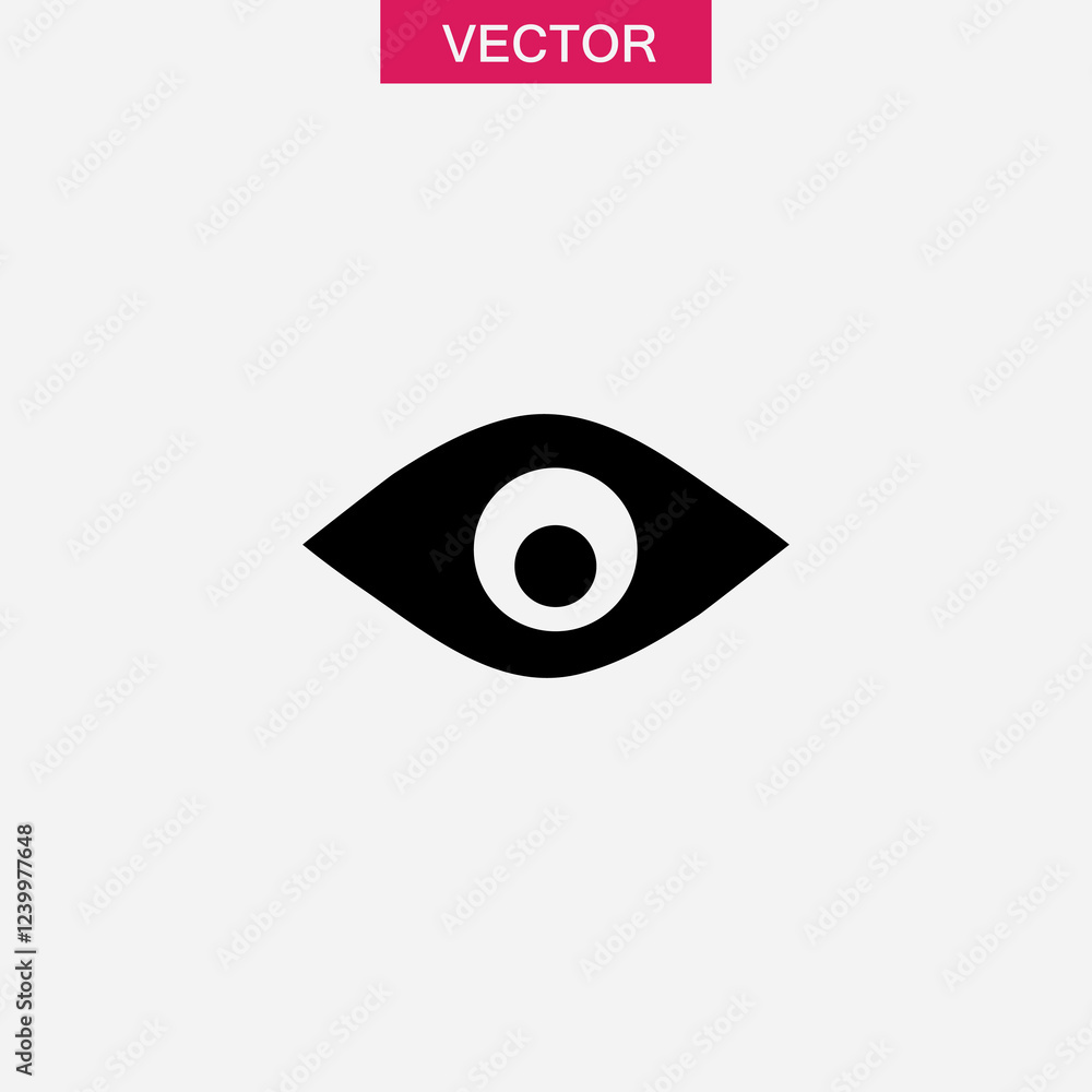 Eye icon. Vector flat black simple trendy style illustration for web and app..eps Eye icon. Vector flat black simple trendy style illustration for web and app..eps