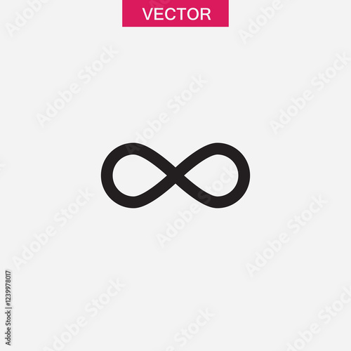 Limitless, infinity icon. vector flat black simple trendy style illustration for web and app..eps