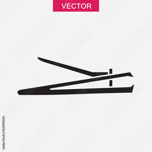 Nail clippers icon.vector flat black simple trendy style illustration for web and app..eps