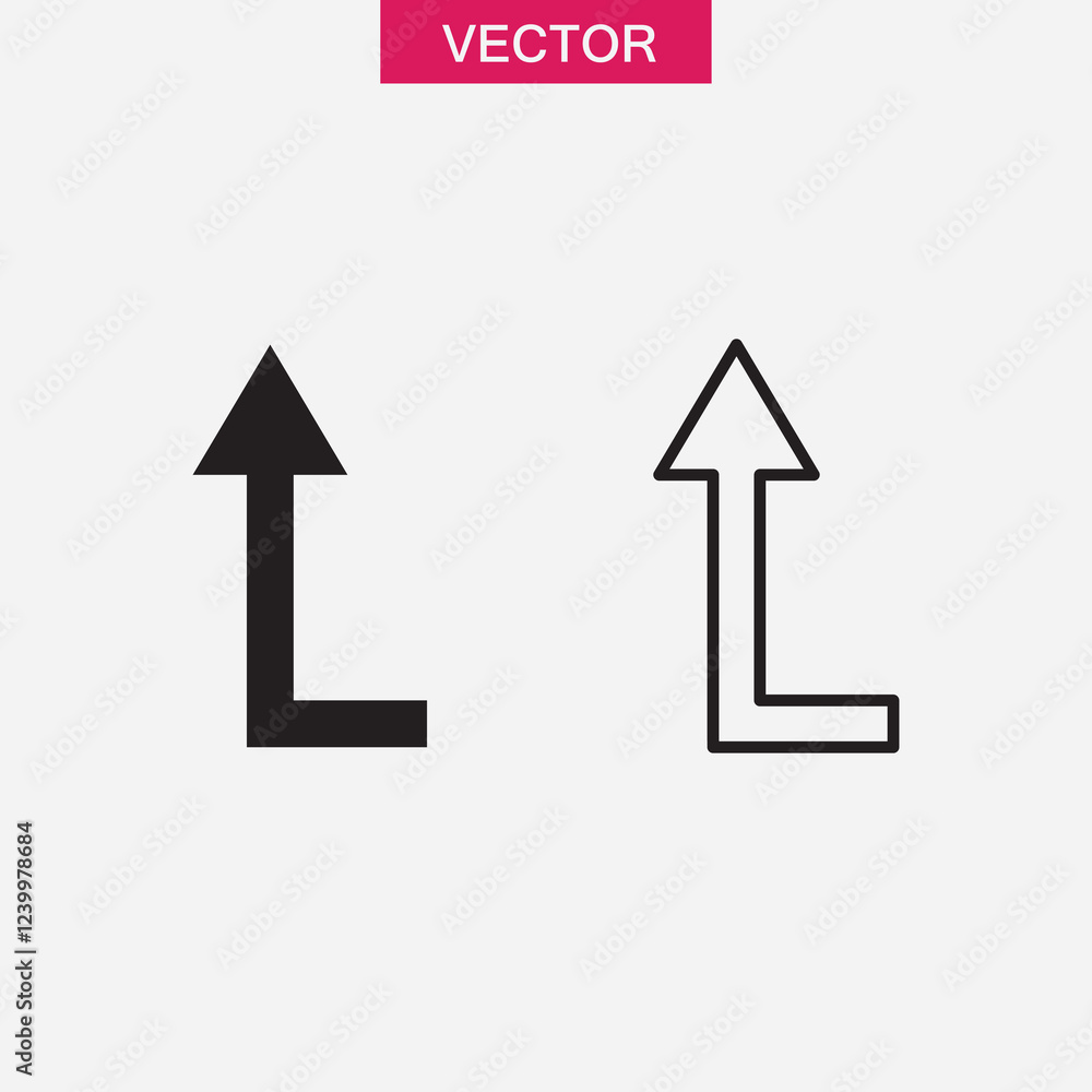Up Arrow icon. Vector flat black simple trendy style illustration for web and app..eps Up Arrow icon. Vector flat black simple trendy style illustration for web and app..eps