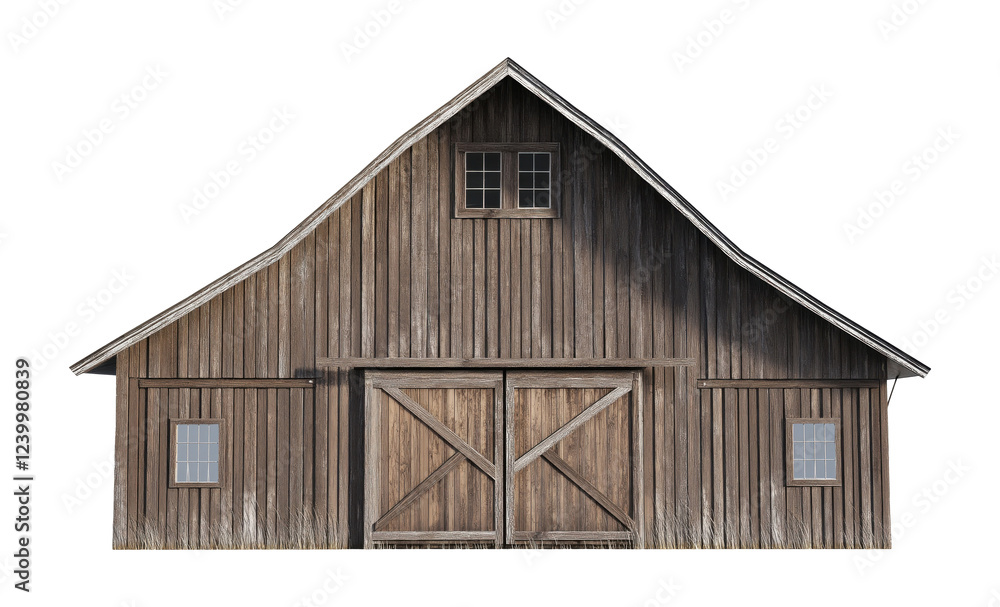 Wooden barn isolated on transparent background Wooden barn isolated on transparent background