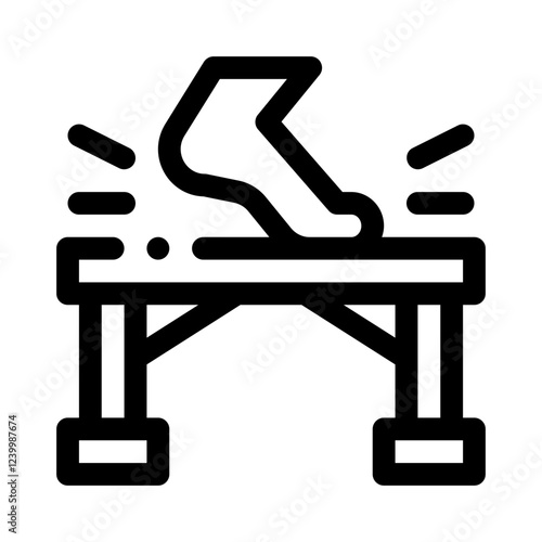 Balance beam line icon