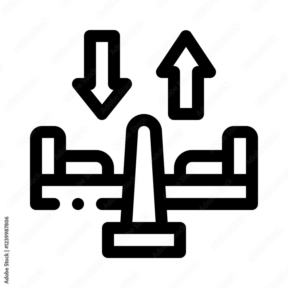 Seesaw line icon Seesaw line icon
