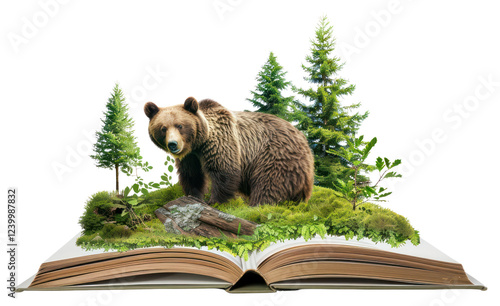 PNG Bear in nature bear book wildlife. photo