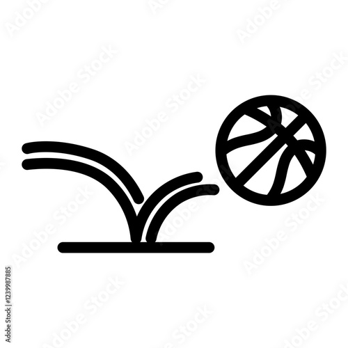 bounce Line Icon