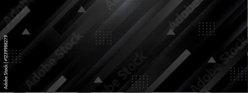 black modern background with abstract geometric shapes, suitable for modern, trendy designs, digital backgrounds, web graphics, and contemporary advertising projects.