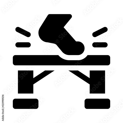 Balance beam glyph icon