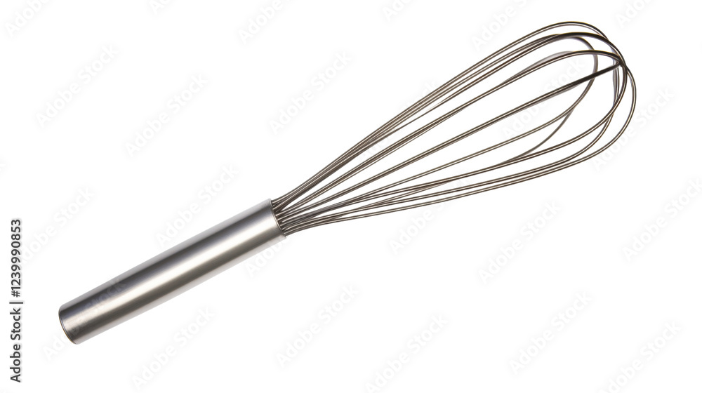 Metal whisk on transparent background for baking and cooking Metal whisk on transparent background for baking and cooking