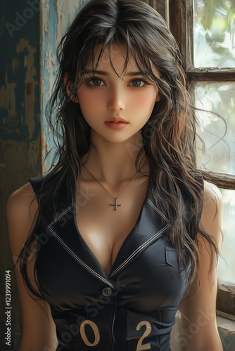 woman, jeans, beauty, fashion, hair, model, bra, body, person, slim, people, brunette, studio, glamour, sensuality, one, lady, black, blue, style, lingerie, skin, smile, hot, pants, dress, skirt, blon