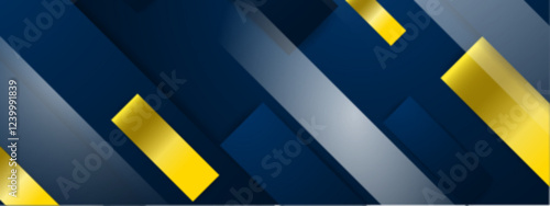 Blue and yellow gradient abstract background for presentation design, technology themes, and modern advertising concepts