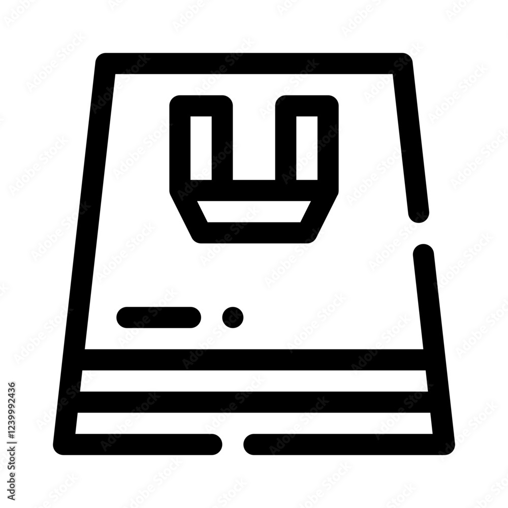 Shopping bag line icon