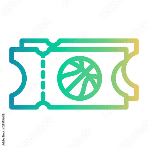 ticket Line Gradient Icon