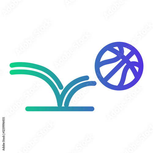 bounce Line Gradient Icon