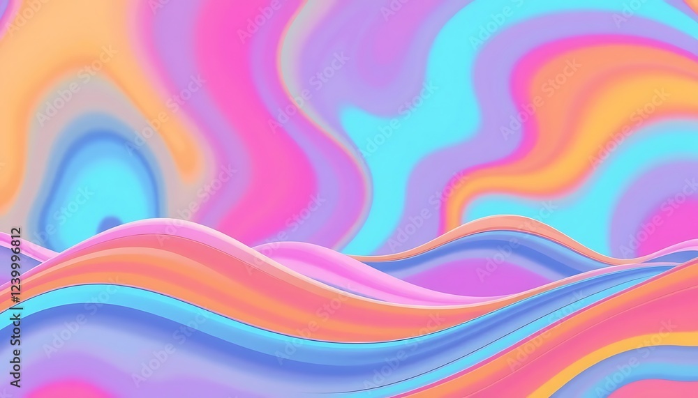 Abstract Pastel Waves Flowing Seamlessly Abstract Pastel Waves Flowing Seamlessly