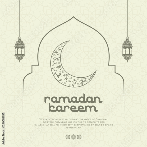 Design and layout Ramadan kareem card