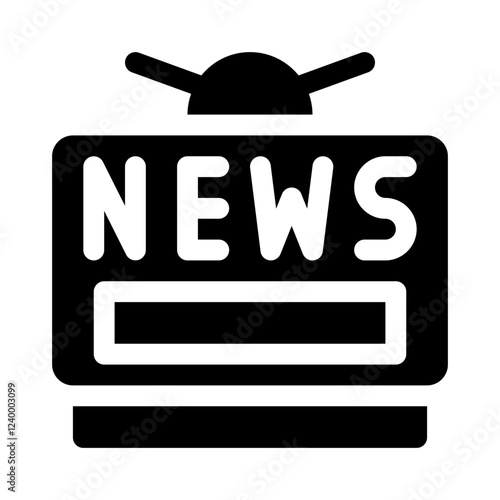 News Broadcast glyph icon