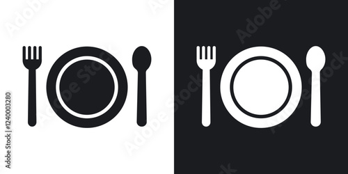 Food icons in flat vector style