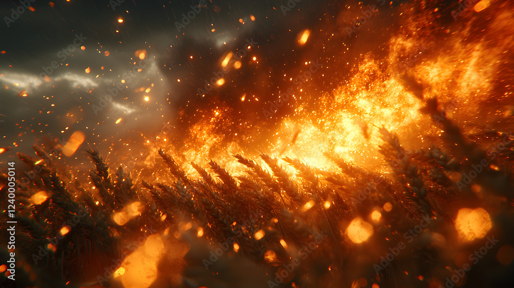 Fiery Inferno: A mesmerizing and dramatic scene of a raging inferno, where flames dance and devour everything in their path. Fiery Inferno: A mesmerizing and dramatic scene of a raging inferno, where flames dance and devour everything in their path.