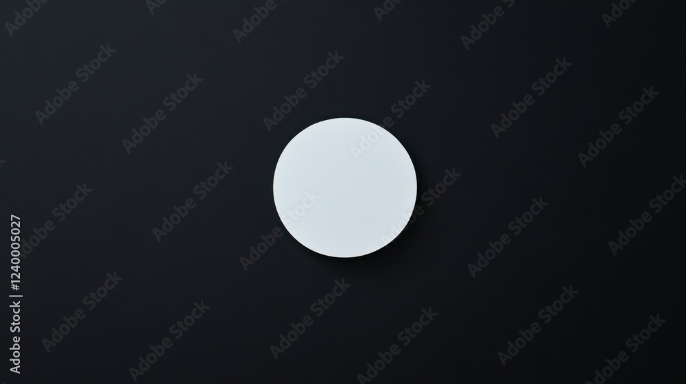 Minimalist abstract with a bold white circle on a deep black background, emphasizing simplicity Minimalist abstract with a bold white circle on a deep black background, emphasizing simplicity