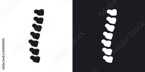 Spine icons in flat vector style