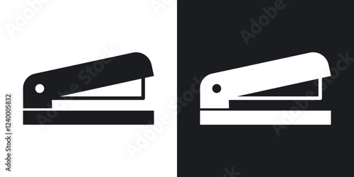 Stapler icons in flat vector style