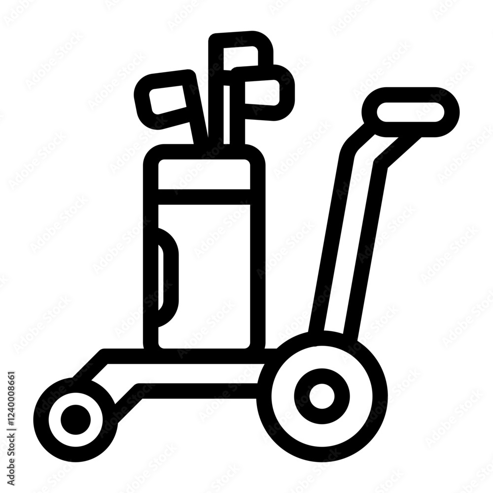 Fototapeta premium trolley Line Icon