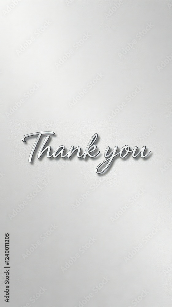 Thank you message displayed creatively on a smooth background with elegant typography for appreciation and gratitude Thank you message displayed creatively on a smooth background with elegant typography for appreciation and gratitude