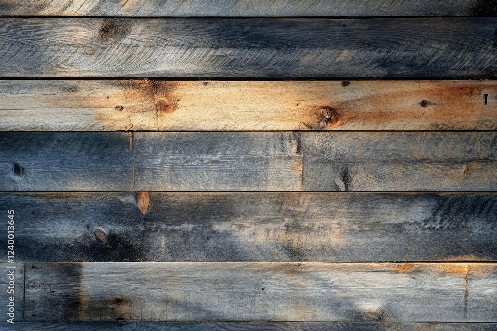 Fototapeta premium rustic weathered barn wood planks with intricate natural grain patterns dramatic lighting