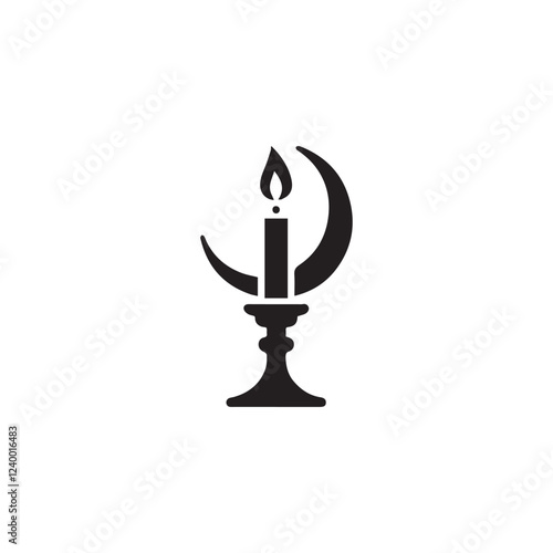 Candlestick icon vector symbol design illustration