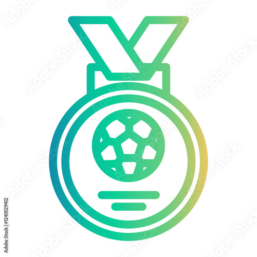 medal Line Gradient Icon