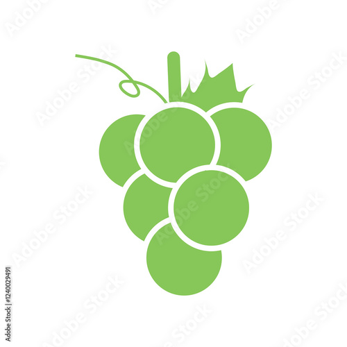 green grape logo icon illustration flat