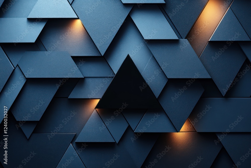 Fototapeta premium blue gradient abstract geometric design with sharp shapes and triangular elements