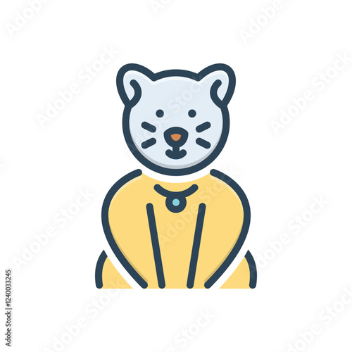 Fotografija Color illustration icon for cat